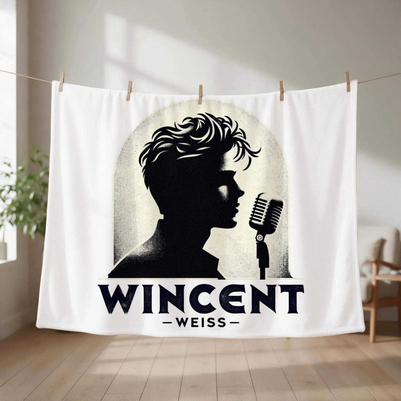 Wincent Weiss Retro Style Throw Blanket couch cozy soft plush fuzzy picnic outdoor blanket