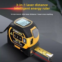 3 In 1 Laser Distance Meter 5M Digital Tape Measure High Precision Laser Can Measure 60M Distance Laser Tape Measure