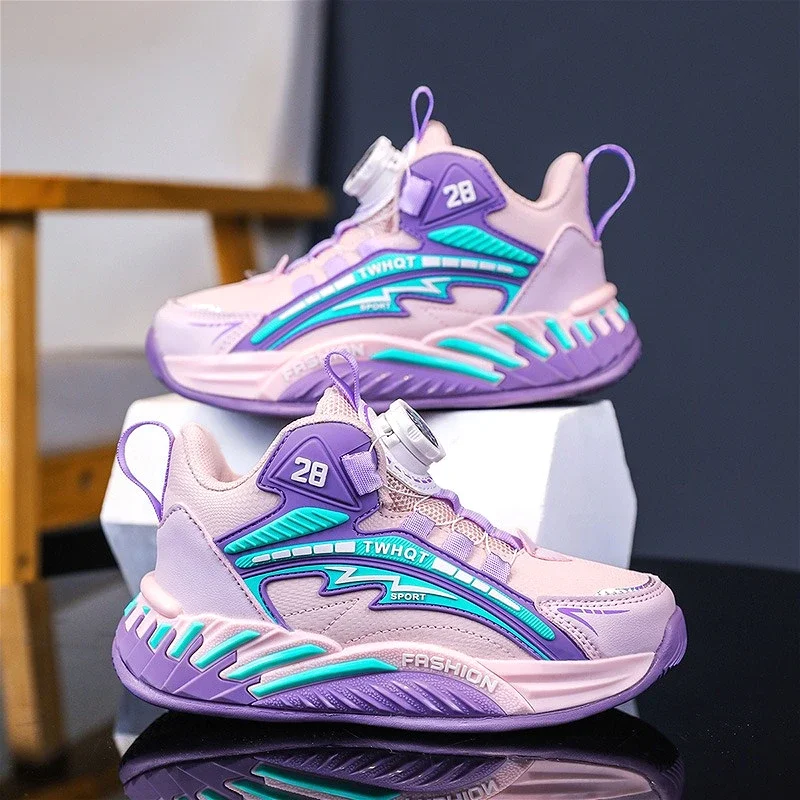

Autumn Girls Fashion Sports Shoes New Chunky Style Colorful Design Childrens Boy Sneakers Luxury Running Kids Causal Shoes