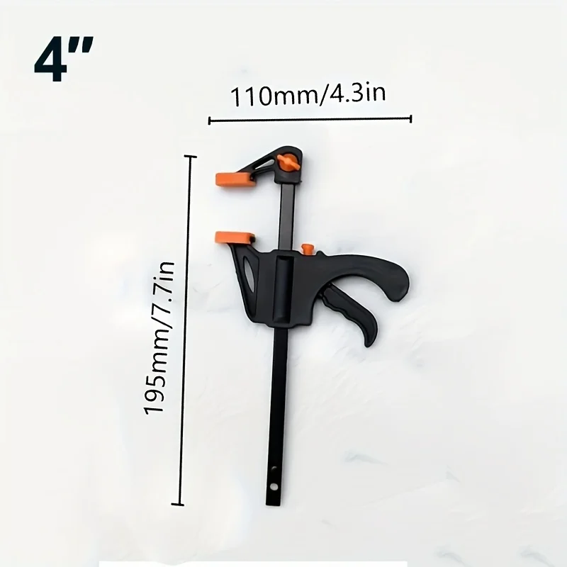 6 pezzi morsetto rapido per tavola di legno morsetto fisso in metallo set di utensili manuali lavorazione del legno mini localizzatore di morsetti F da 4 pollici nylon