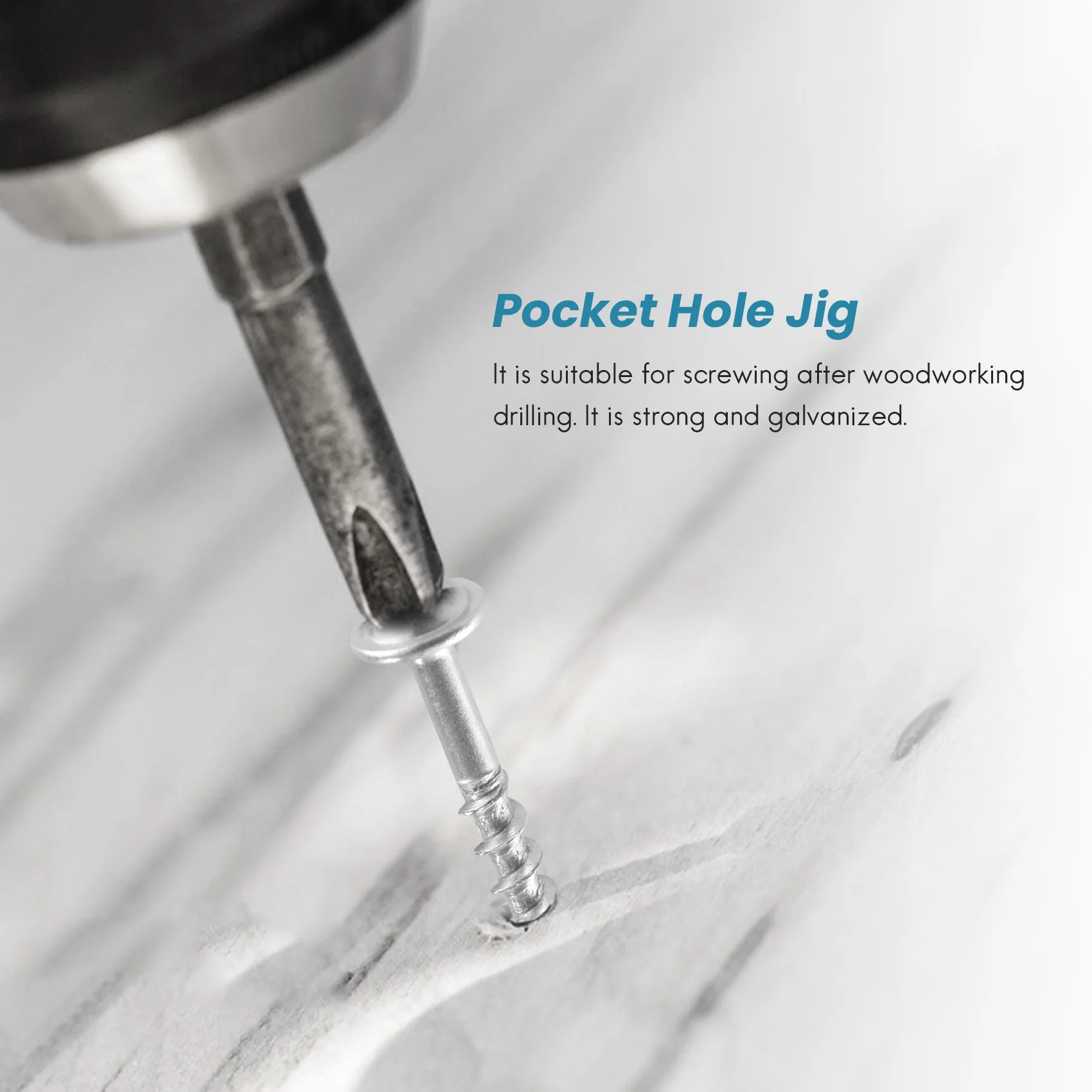 100Pcs Woodworking Pocket Hole Screws PH2 Cross Driver Head Self-Tapping Screw For Pocket Hole Jig-A14I
