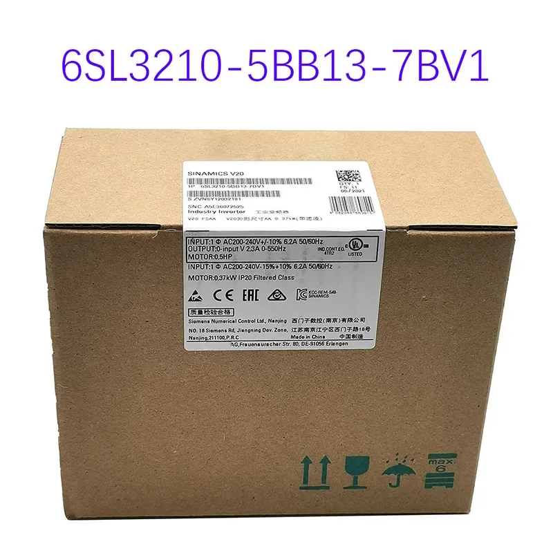 جديد وأصلي 6SL3210-5BB13-7BV1 0.37 كيلووات العاكس 6SL32105BB137BV1 بقعة