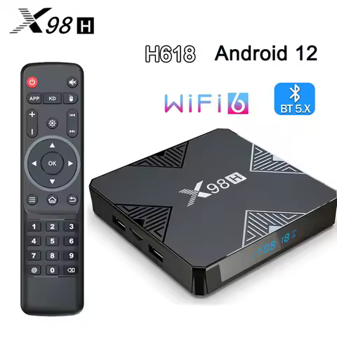 New X98H Android 12 Wifi 6 Smart TV BOX Allwinner H618 4K HD 2G16G /4G32G Media Player 2.4G 5G Wifi Set Top Box Fast Ship