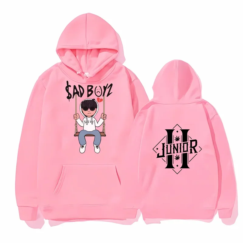 Sad Boy Printed Hoodie Autumn and Winter Cotton Pullover Hoodie Loose Men and Women Daily Street Wear Long-sleeved Clothing