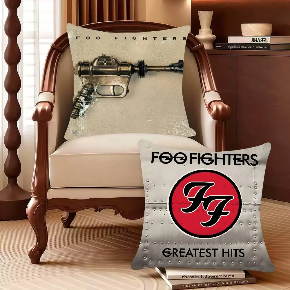 

F-Foo Greatest Hits F-Fighters Pillow Case Decor Protective Covers Comfortable soft for Sofa Living Room Home office