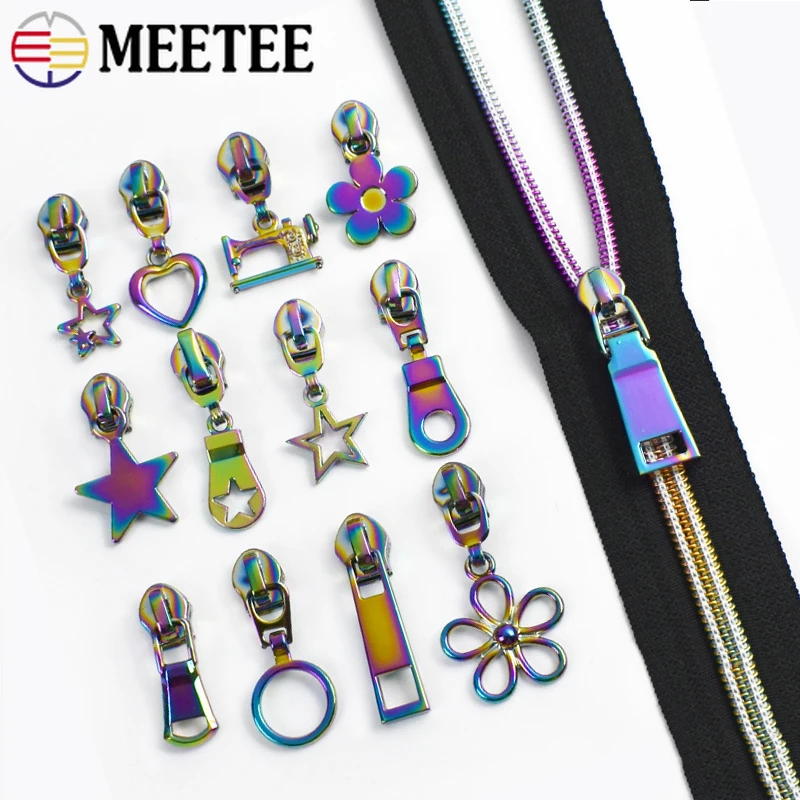 

5-20Pcs 5# Colored Zipper Sliders Pullers for Nylon Zippers Jacket Backpack Zips Head Zip Repair Kit DIY Sewing Accessories