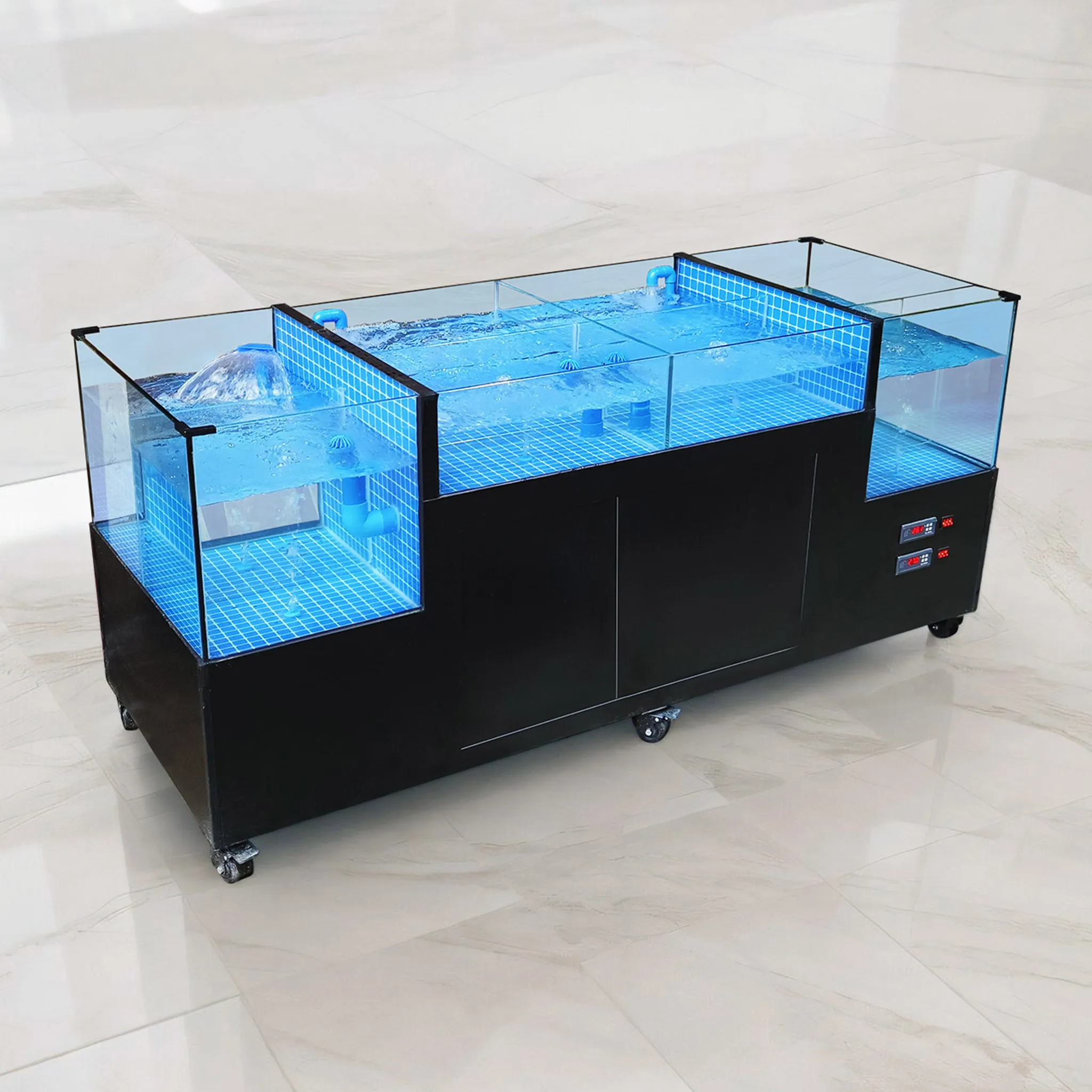 ZH Commercial Hotel Restaurant Supermarket Aquaculture Tank Mobile Seafood Fish Tank Shellfish Pool Cold Storage