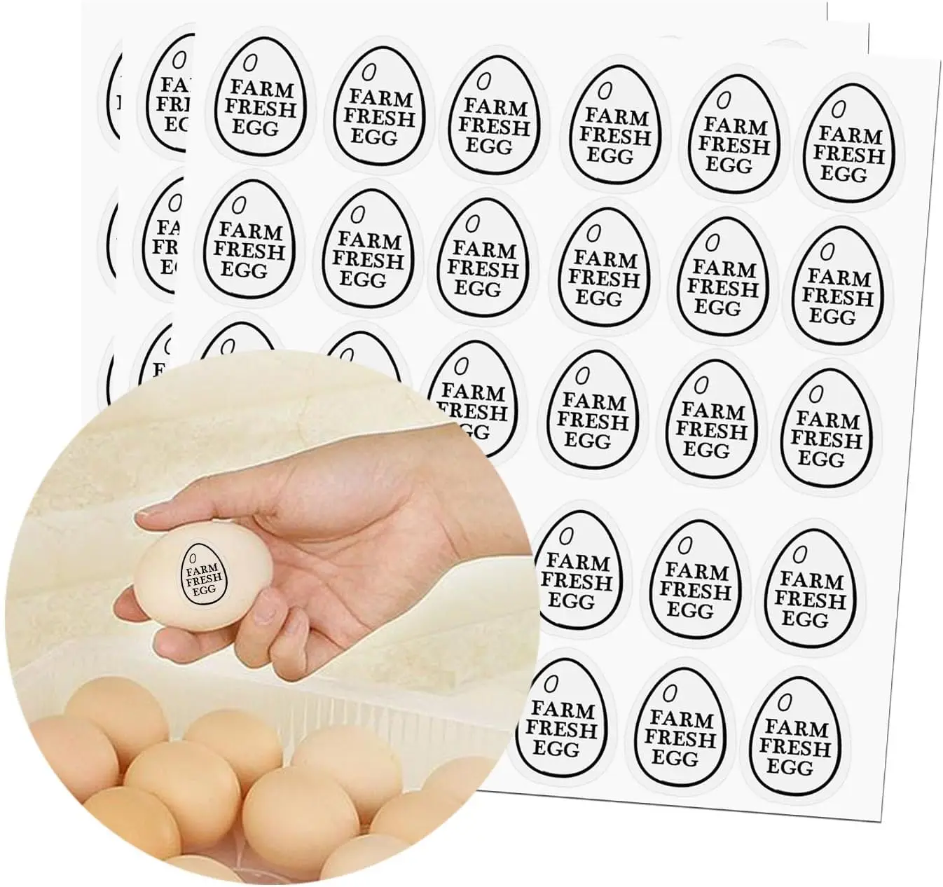 

Наклейка на фермерское свежее яйцо для яиц, прозрачные штампы для яиц 25x18 мм, 600 шт.