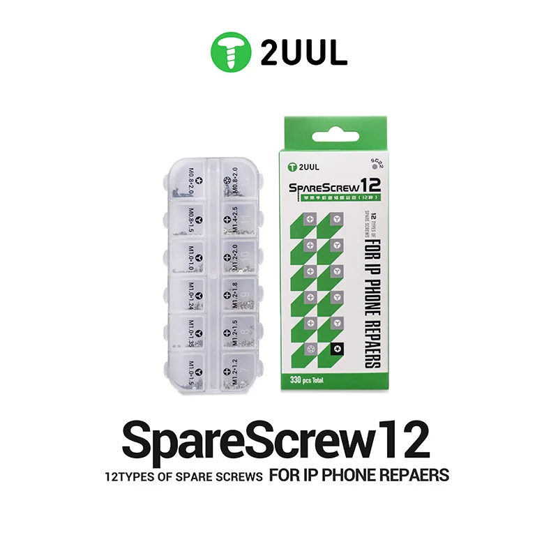 2UUL SC22 SpareScrew12 Screws for iP Repairs Rust-Resistant Anti-Stripping for Phones Disassembly Repairs Screws
