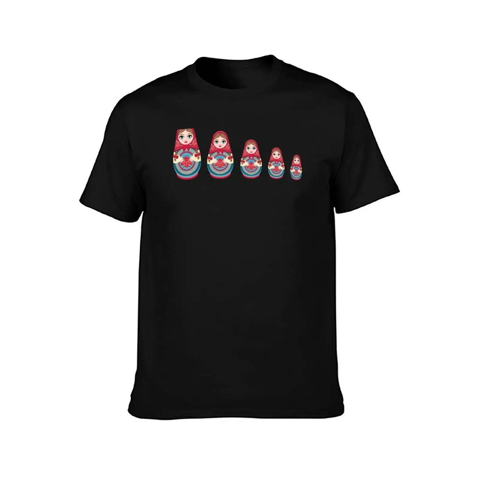 babushka matryoshka russian stacking nesting dolls T-Shirt Lightweight Basic Short Sleeve Shirt T-Shirt