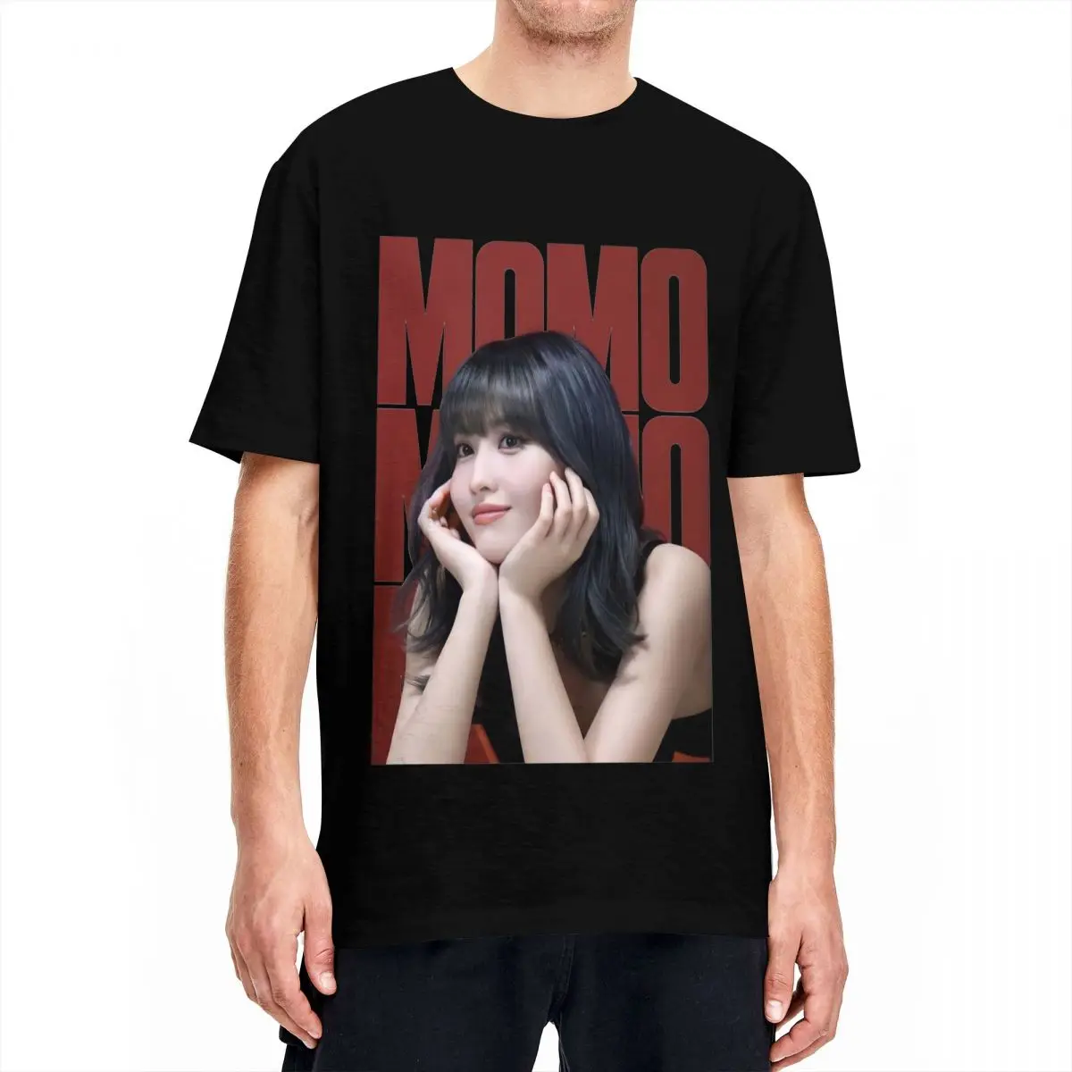 Men Women's Twice    Momo Kpop T Shirts Cotton Tops Novelty Short Sleeve O Neck Tees New Arrival T-Shirts