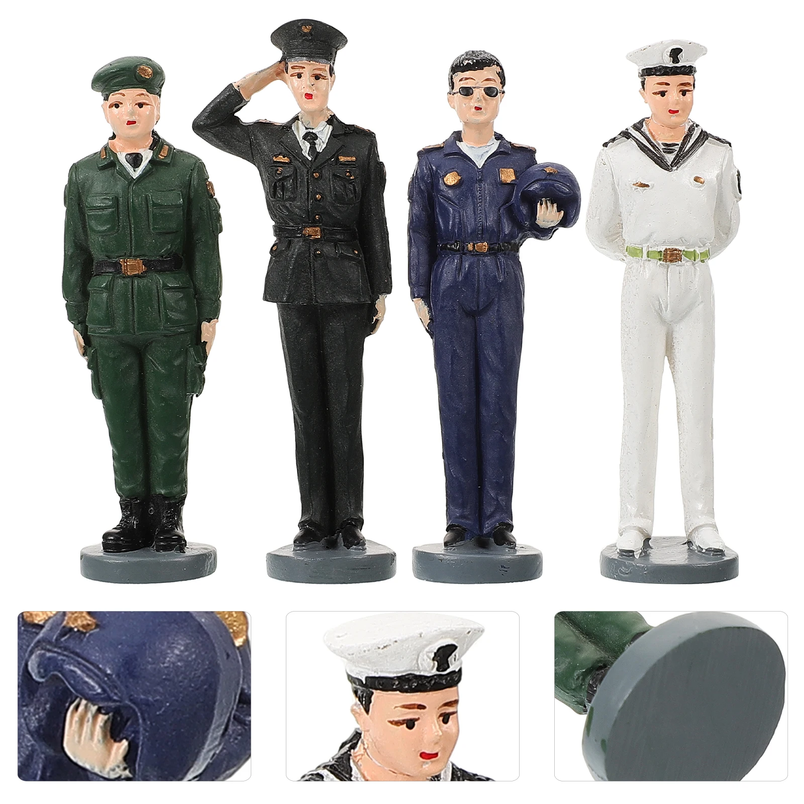 4 stuks soldaat beeldjes speelgoed cadeau accessoire hars gemaakt gedetailleerde klassieke modellen educatief speelgoed soldaten speelset decor