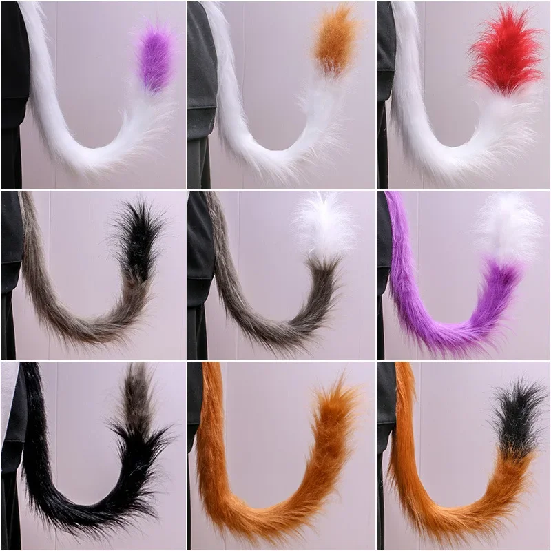 80cm Length Fox Cat Tail Furry Animal  Tails  Props Carnival Party Decor Fancy Dress Anime  Costume Cosplay Halloween Christmas