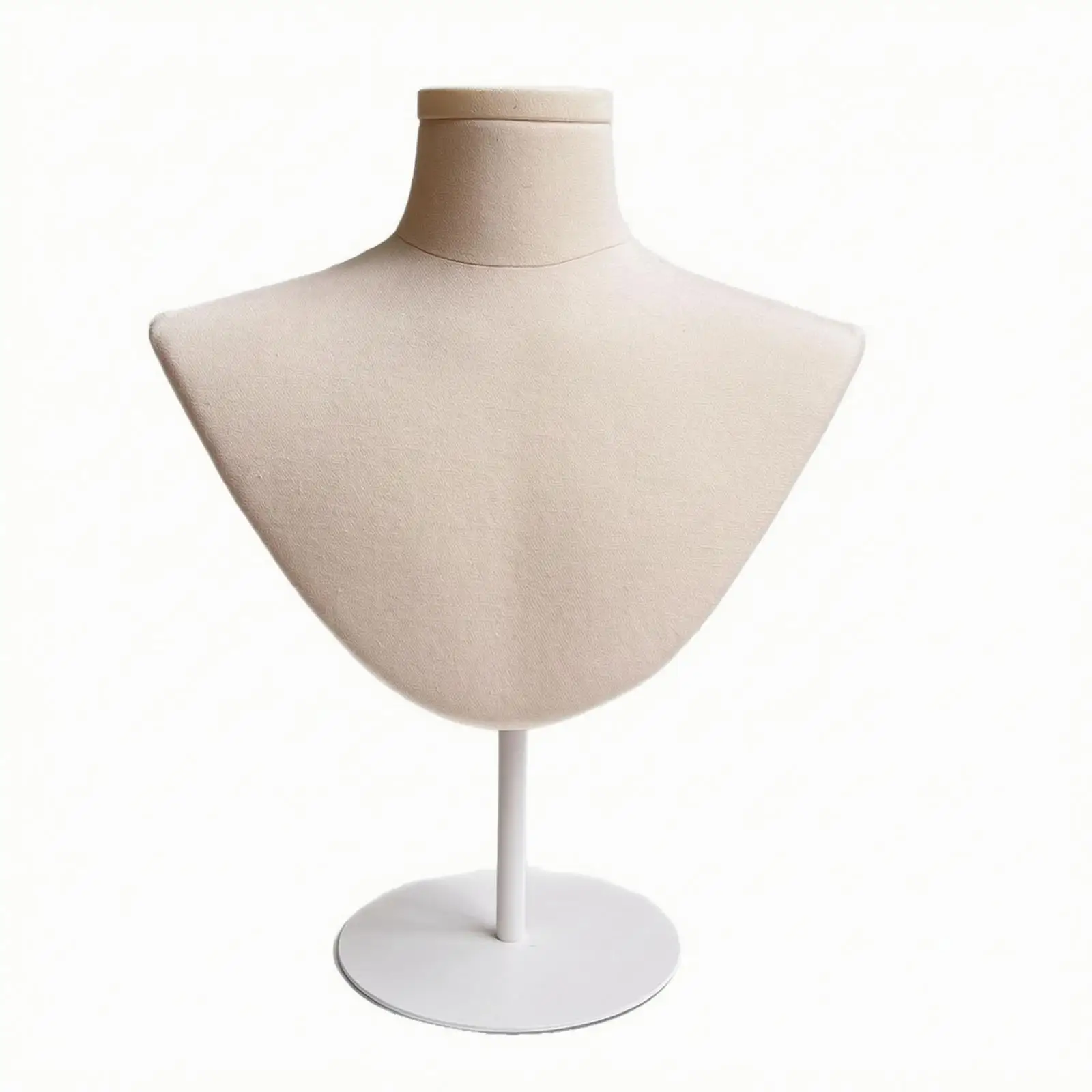 Clothing Display Bust with Metal Base Lightweight Pin-Friendly Bust Display Form Pinnable Mannequin with Metal Base