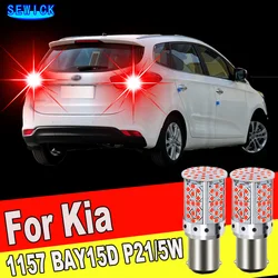 2pcs P21/5W LED Brake Stop Lights Blubs Red Canbus No Error For Kia Carens MPV MK1/2/3/4 Amanti Borrego Ceed SW ED JD CD