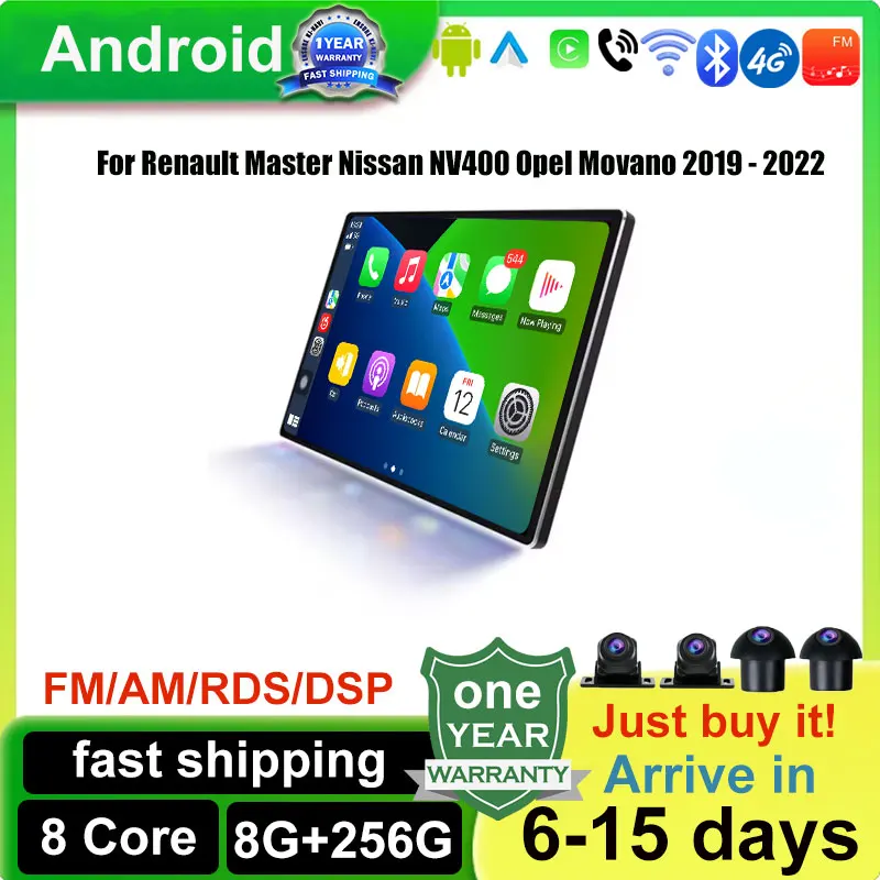 For Renault Master Nissan NV400 Opel Movano 2019 - 2022 13.1 Inch Android OS Car Radio GPS Navigation Wireless Carplay 4G WIFI