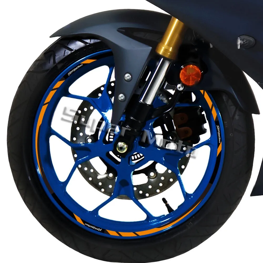 For MT03 YZF R1 R3 mt07 R6 FZ6 FZ8 mtT09 mt10 R15 Reflective Wheel Sticker Hub Decal Rim Stripe Tape Accessories Waterproof 