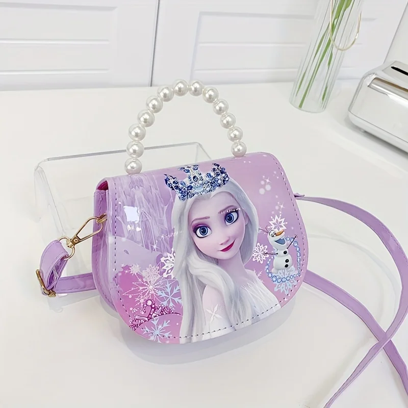 Disney Kindergarten Girl Frozen Princess Shoulder Bag Children Cartoon Elsa Handbags Travel Crossbody Bag