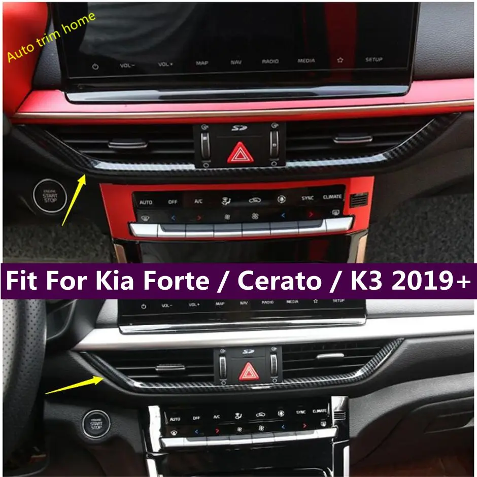 

Dashboard Air Conditioning Outlet Vents Warning Lights Strip Cover Trim Fit For Kia Forte / Cerato / K3 2019 - 2023 Accessories