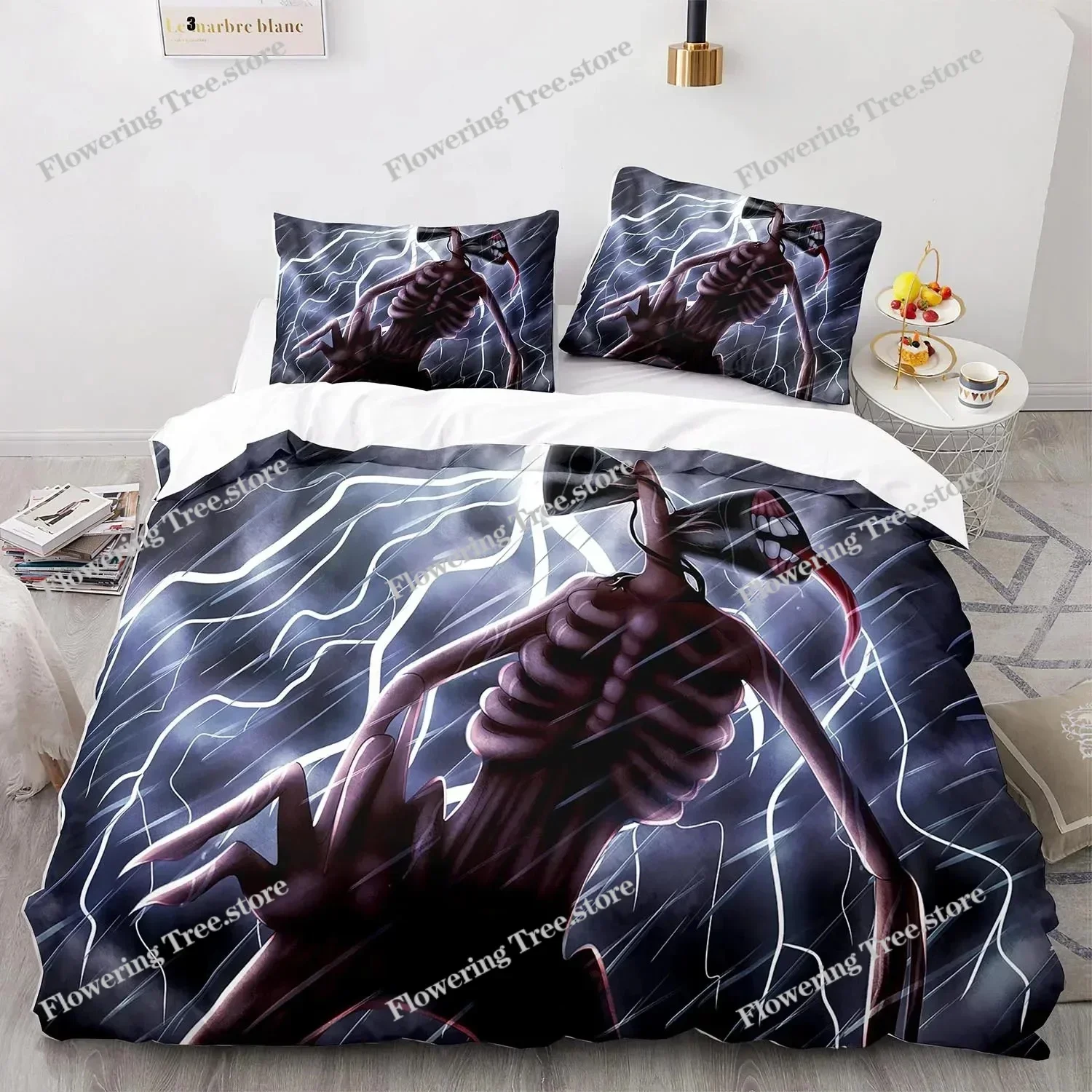 

Siren Head Bedding Set Single Twin Full Queen King Size Siren Head Bed Set Aldult Kid Bedroom Duvetcover Sets 3D Print