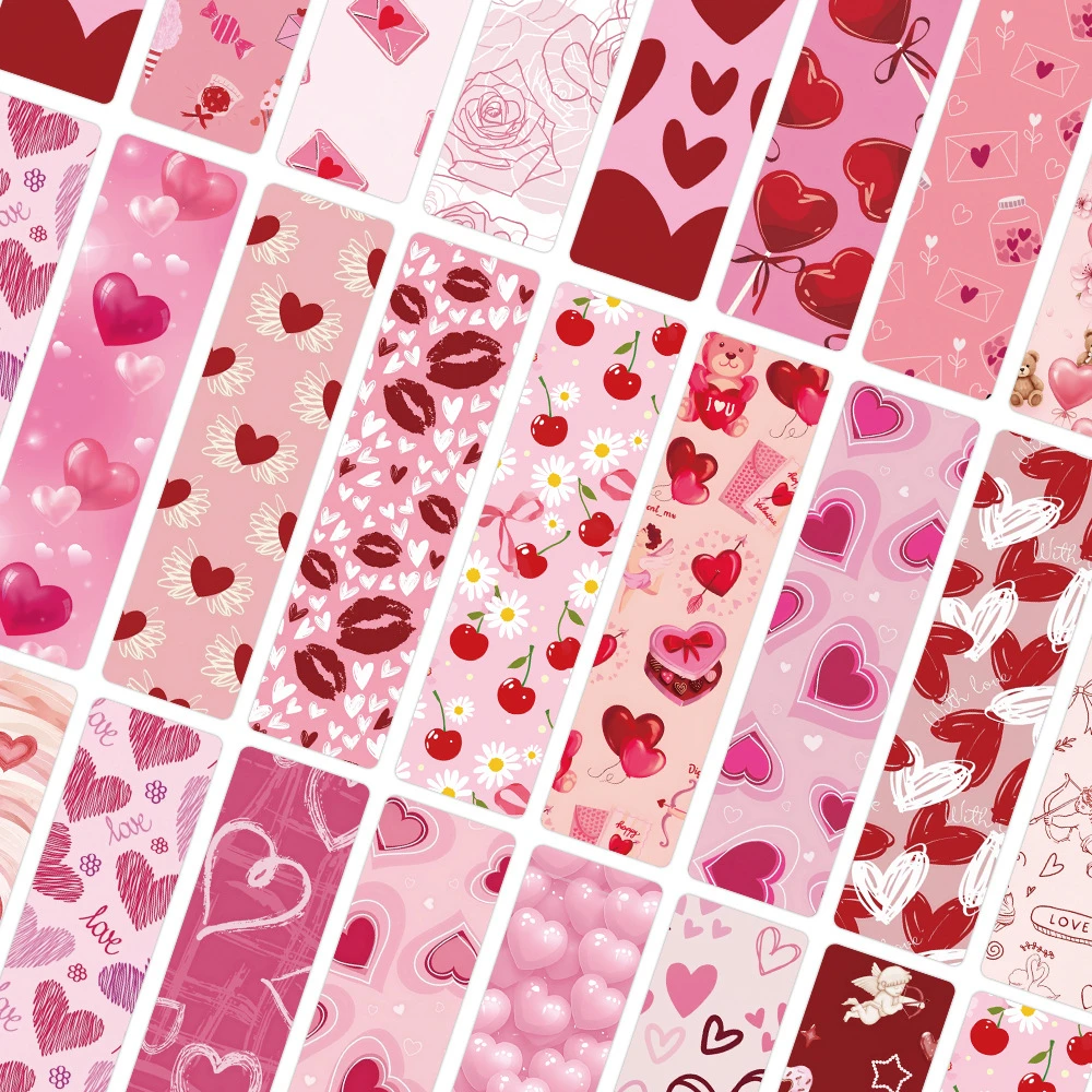 24 marque-pages en papier pour la Saint-Valentin, romantiques, pour la lecture de romans et de livres, pour l'enregistrement et l'archivage, pour l'apprentissage des connaissances des enfants
