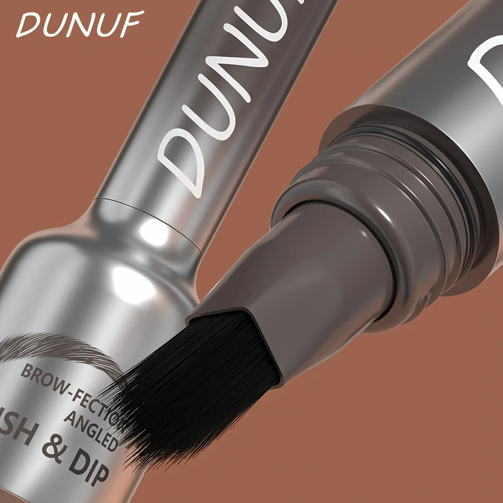 DUNUF 1 ชิ้น Dual-Prong Brow ปากกา-กันน้ํา,เหงื่อ,ยาวนาน,เริ่มต้นที่เป็นมิตร,Slim Design สําหรับคิ้วไร้ที่ติ