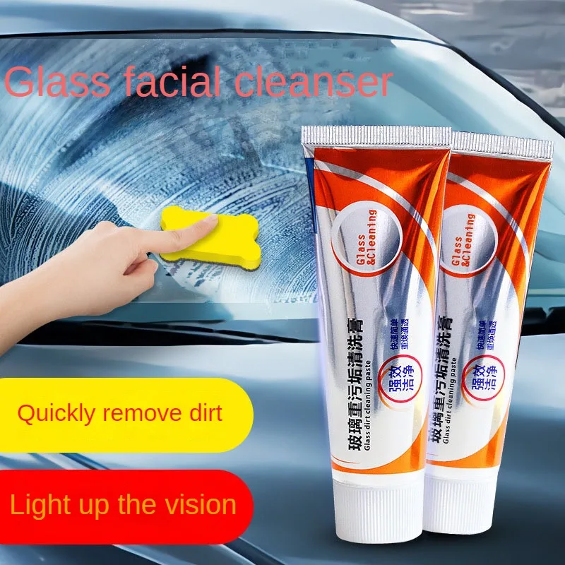 60g Car Glass Oil Film Removing Cream Windshield Home Window Universal Glass Cleaner Polishing Washing Decontamination Paste