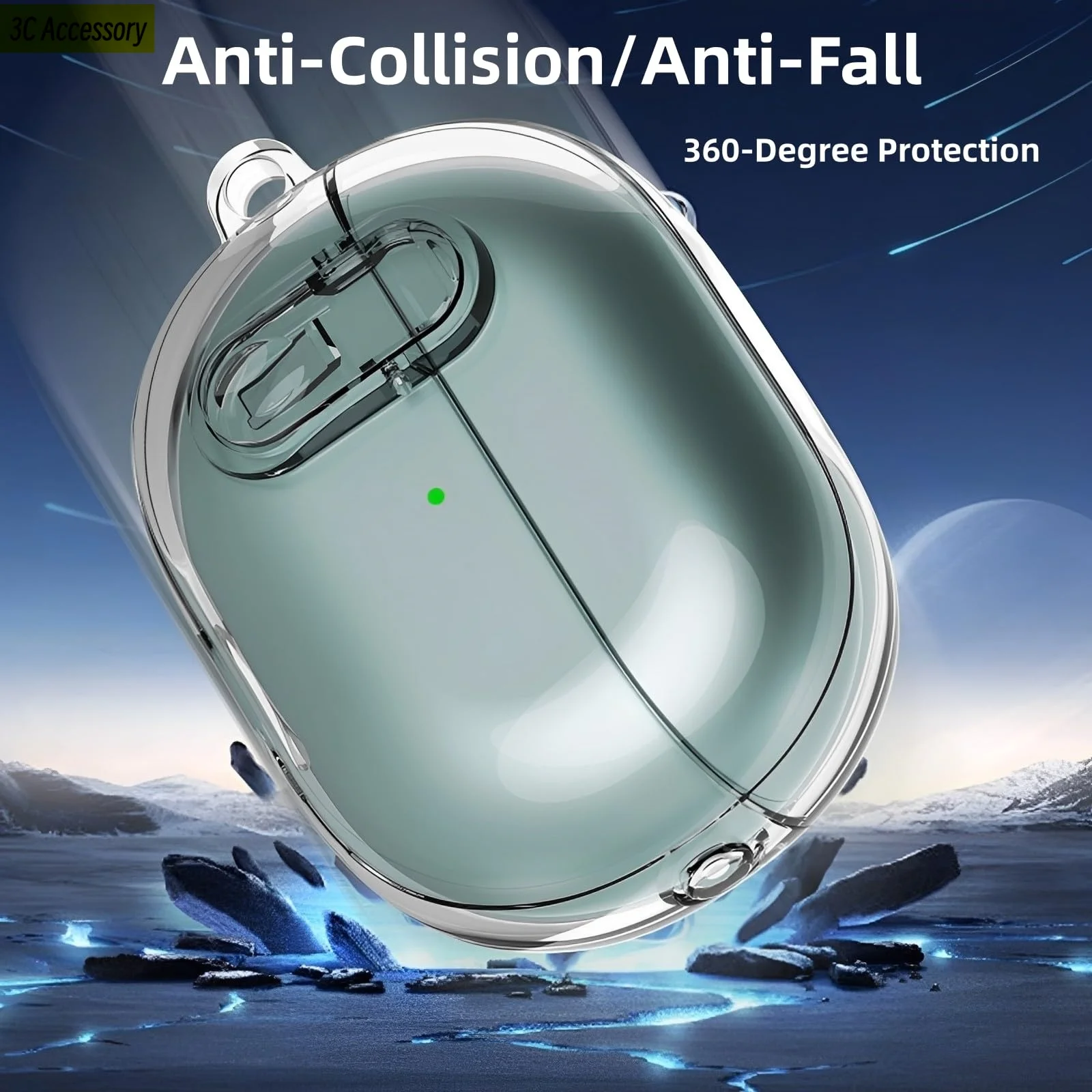 安全ロックケース Huawei 社 Freebuds プロ 4 (2024) 透明イヤホンケース Huawei 社 Freebuds プロ 4 プロ 3 ケースカバー用フック付き