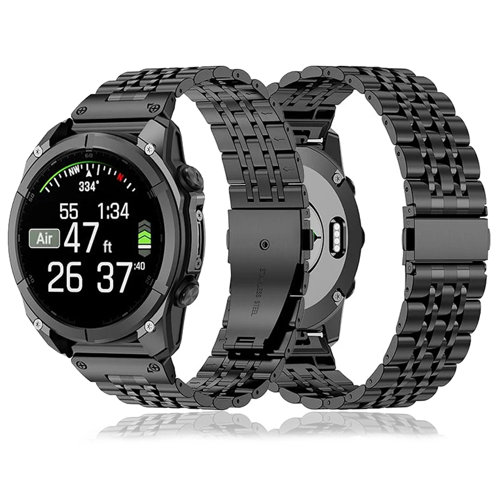 QuickFit 26mm 22mm Edelstahlarmband für Garmin Fenix E 8 Pro 7 7X 6 6X 5 5X Plus/Enduro 3/Tactix 8 Metall-Uhrenarmband
