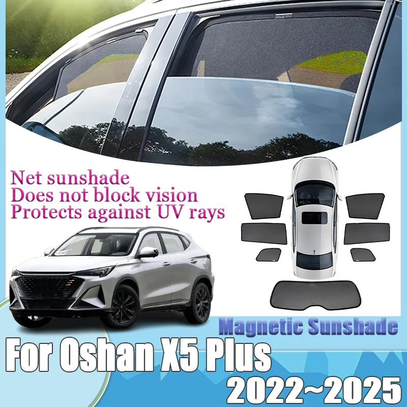 

For Changan Oshan X5 Plus Accessories 2022 2023 2024 2025 Magnetic Sunshade Windshield Side Visor Tool Privacy Shade Accessories