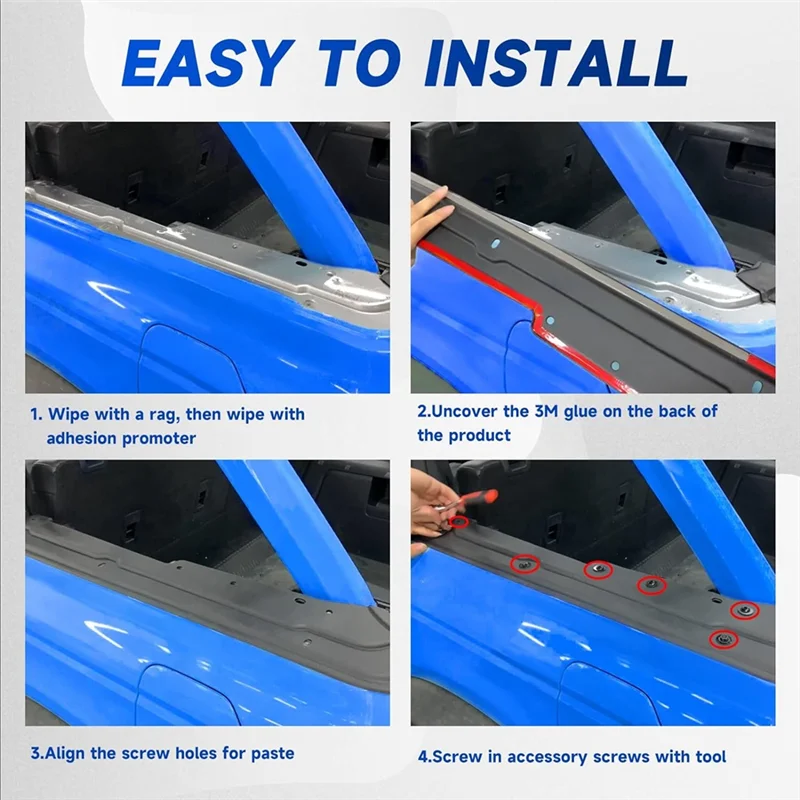 

Надежный для Ford Bronco 2021 2022 2023 2024 4-дверный автомобильный задний кузов, защита направляющей для ванны, броня, грузовая полка, боковая крышка, детали, аксессуары