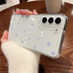 Love Heart Case For Samsung Galaxy S24 S26 S25 Edge S23 Ultra S22 S21 FE A17 A37 A57 A14 A15 A35 A16 A36 A54 A55 A56 5G Cover