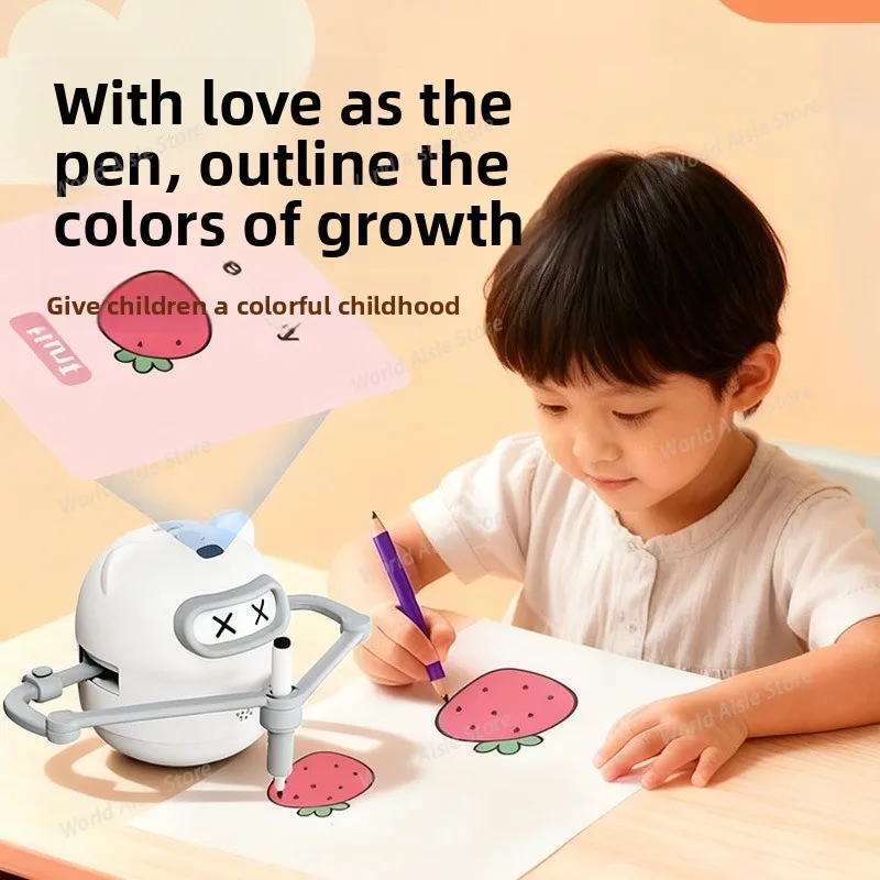 Intelligent Drawing Robot Voice Interactive Educational Drawing Machine Magic Teaching Aid Painting Robot Gift for Kids Boy Girl