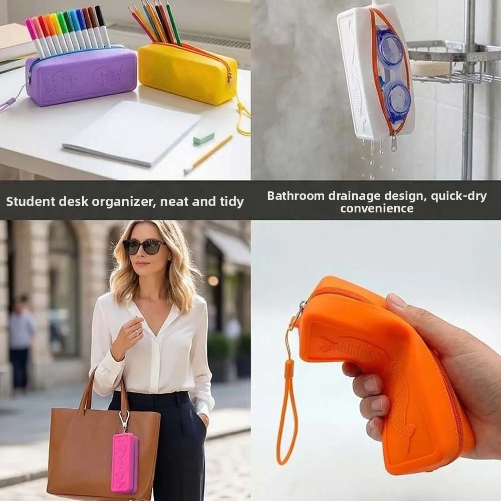 Anti Drop Silicone Goggles Case Flexible Silicone Fast Drying Waterproof Glasses Box Light Weight Eco Friendly