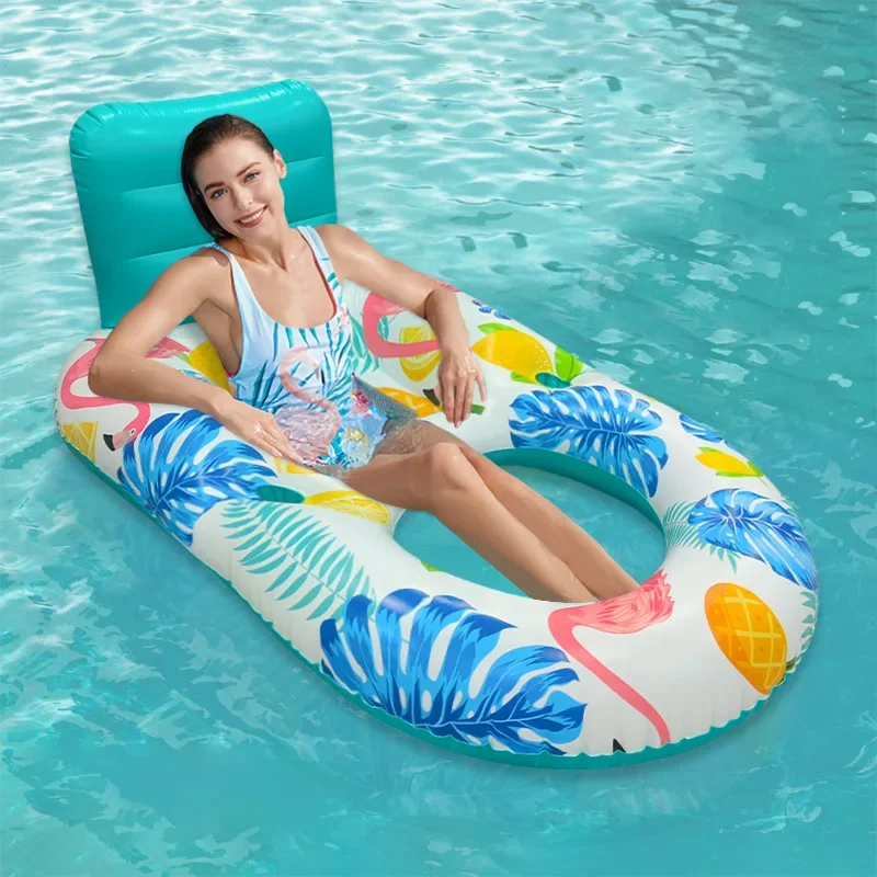Inflatable Pool Float Adult - Pool Floaties Lounger Floats Raft Floating Chair Water Floaties for Swimming Pool Lake Lounge Floa