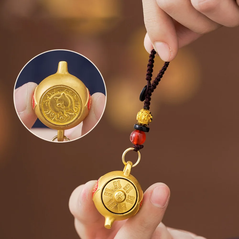 

Creative Animals Zodiac Keychain Zinc Alloy Rotatable Lucky Pendant Teapot Hand Pieces Crafts Car Key Chain Lovely Gift