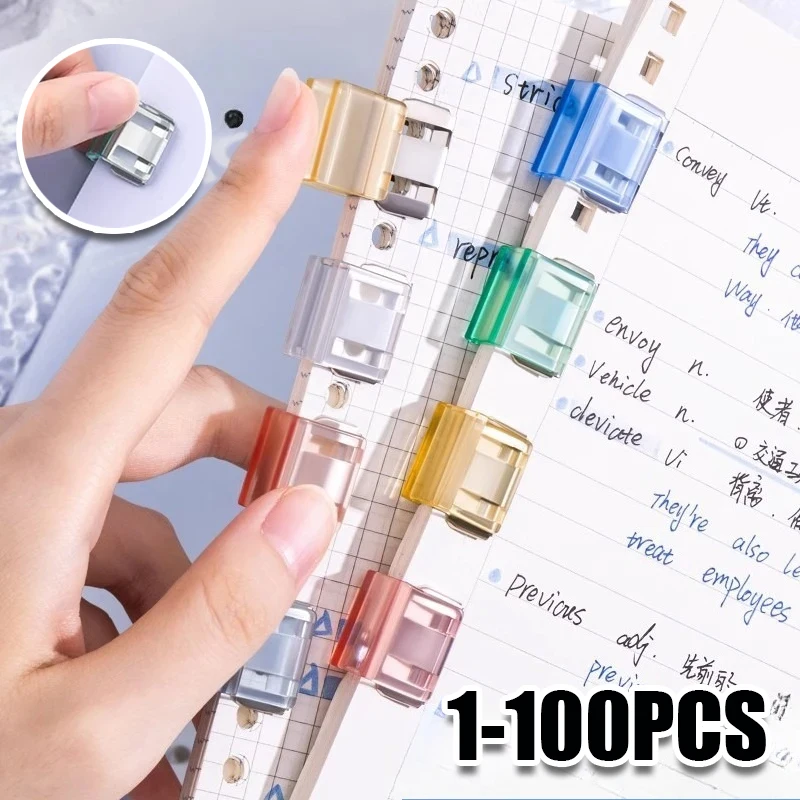Creative Push Clip for File Organization Test Paper Storage Classification Folder Binder Sturdy Sliding Clip for Documents Books