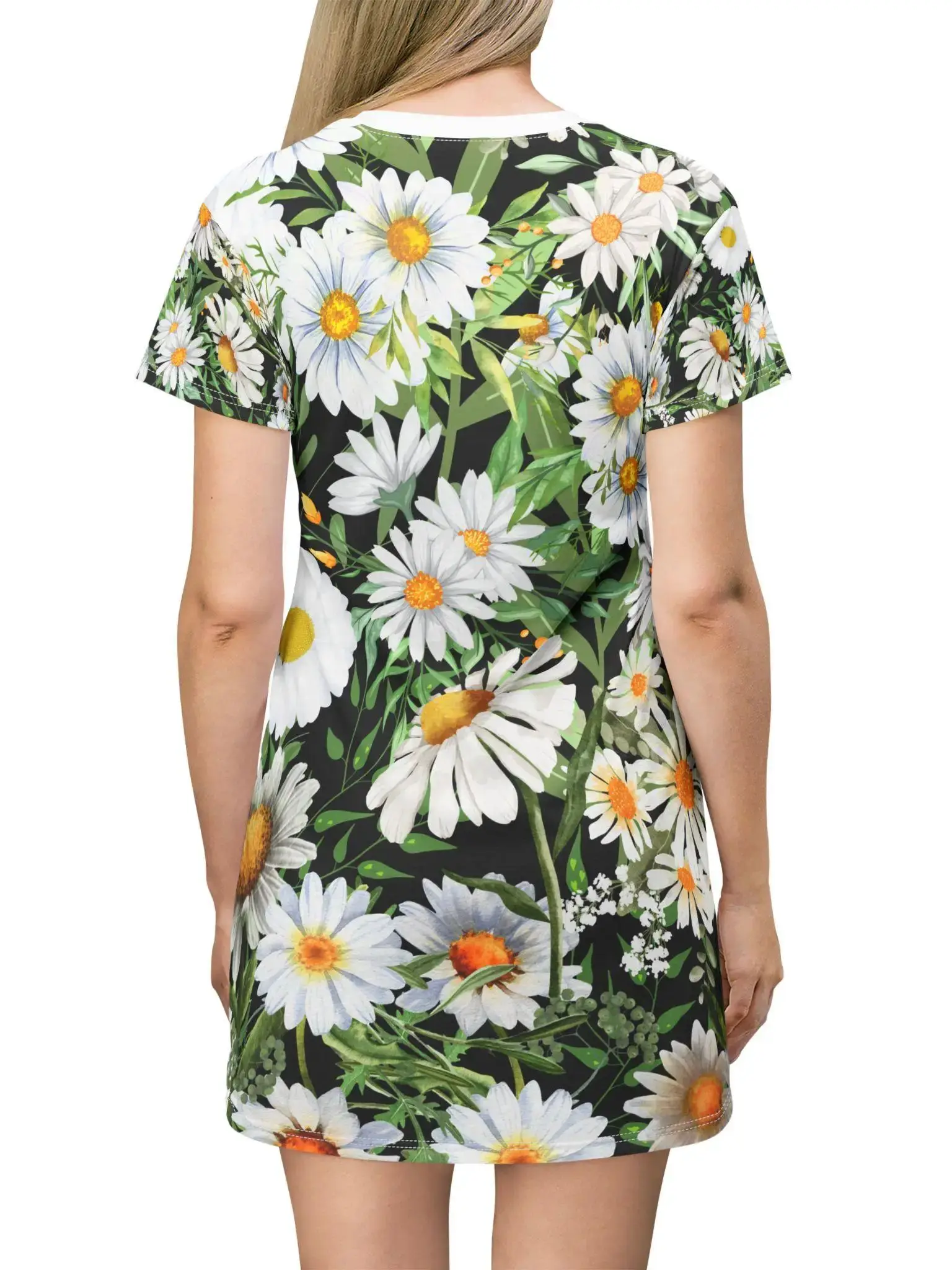 فستان تي شيرت مطبوع عليه زهور فستان صيفي بوهو ملابس يومية غير رسمية هدية لها فساتين مريحة ملابس نسائية صيفية