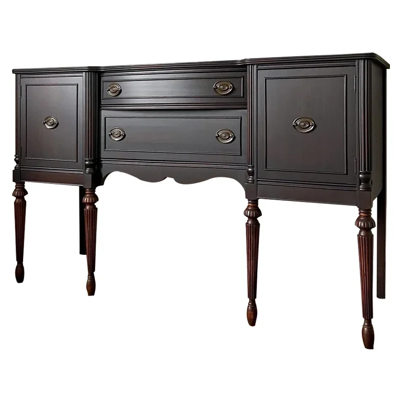 

French-style antique entrance cabinet opposite the door to the home living room solid wood dining side cabinet enters the door