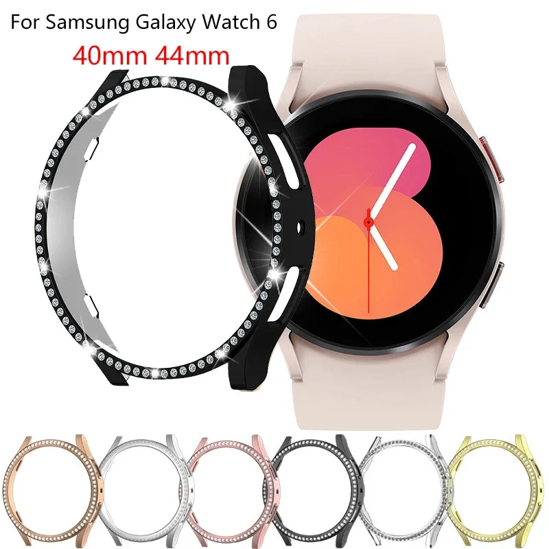 Diamond Case for Samsung Galaxy Watch 6 40mm 44mm Bling Bumper flash Protector Cover for Galaxy Watch 6 Shell Accessories