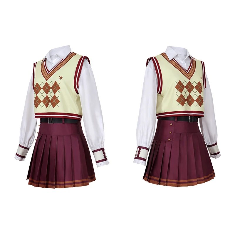 Projeto sekai colorido palco ligação cosplay shinonome ena yoisaki kanade tenma saki bonito menina lolita vestido peruca conjunto dia das bruxas