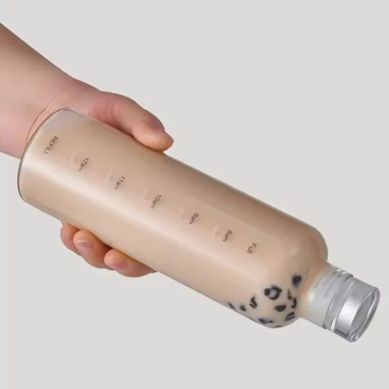 500/750ML Water Cup Sport Water Bottle With Time Scale Couple Plastic Portable Water Container Anti-drop Outdoor Water Bottle