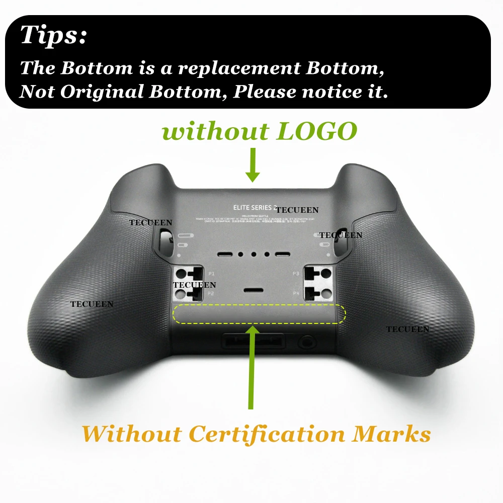 For Xbox One Elite Series 2 Controller Replacement Housing Shell Faceplate Front Back Case Top Cover Bottom Case Repair Parts