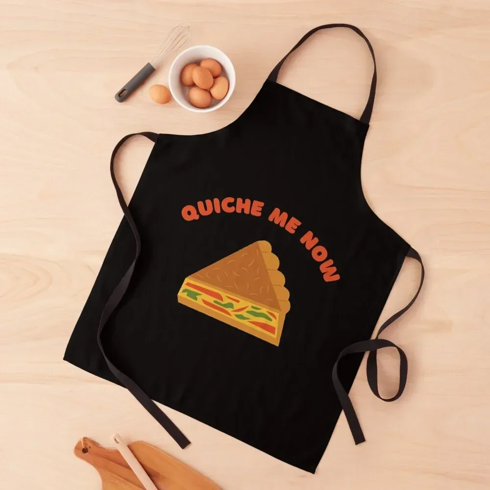 

Quiche Me Now Apron Bib For Kitchen Things For Kitchen nail tech supplies kitchen and home Apron