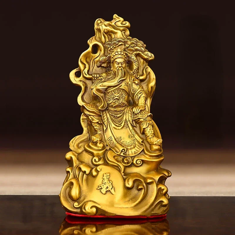 

Chinese Fengshui Copper People Guan Gong Ornaments Small Home Decor Office Desk Sculptures