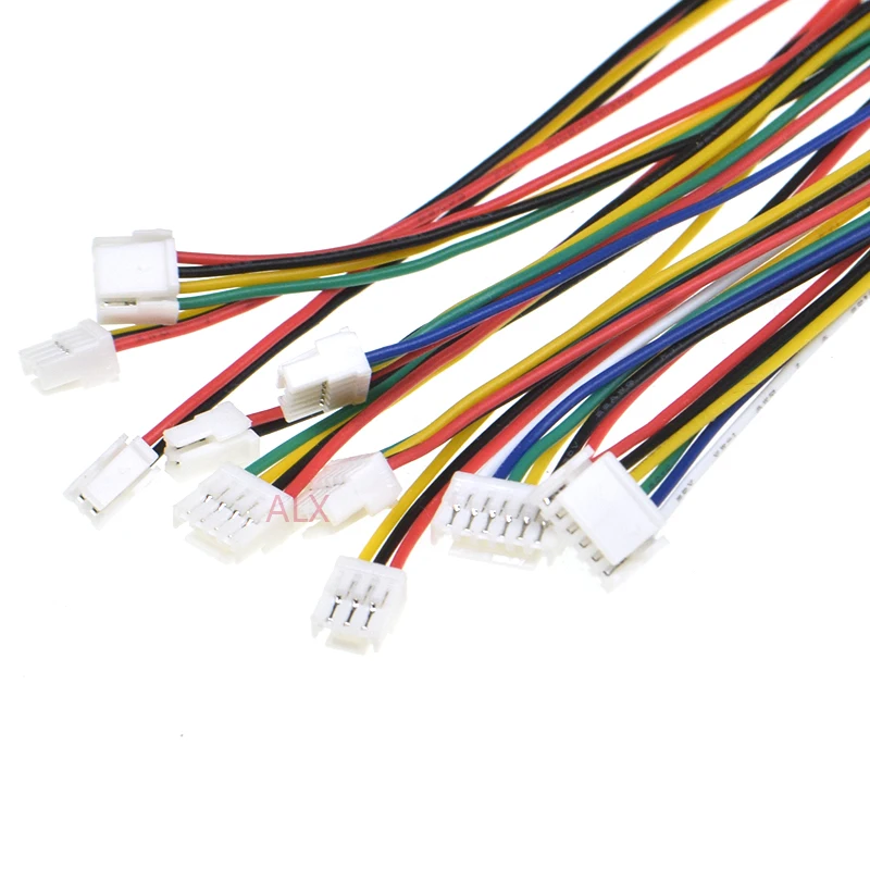 10Pcs Micro JST GH 1.25 2/3/4/5/6/7/8 Pin Male Plug Connector With Wire Cables 150mm Single Connector 28AWG 1.25MM 2P/3P/4P/5P view 2