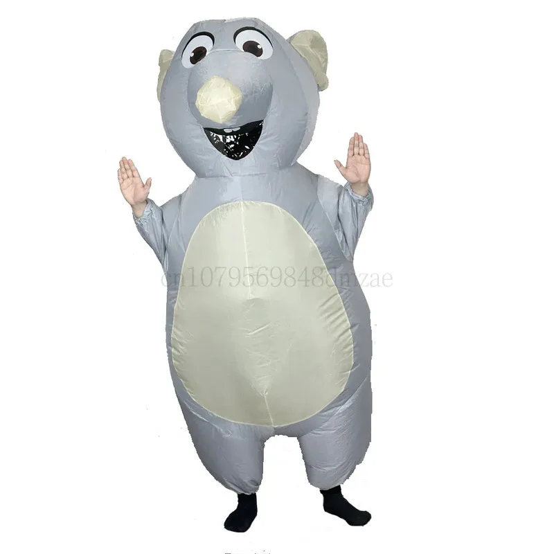 Costume da topo gonfiabile per adulto Costume cosplay da ratto con topo gonfiabile Divertente costume cosplay di carnevale per feste di Halloween