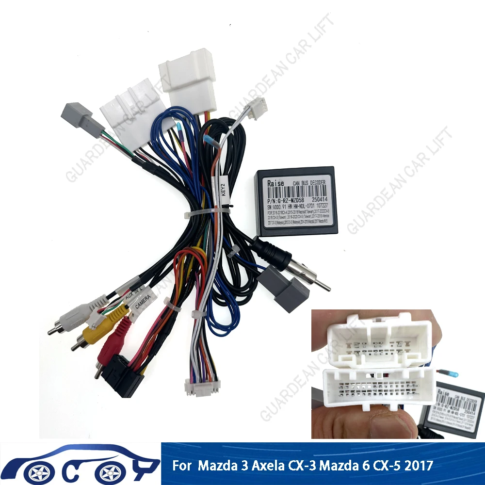 16Pin Power Cable Canbus For Mazda 3 Axela CX-3 Mazda6 CX-5 2017 Southeast Asian Version Android Car Radio Player Wiring Harness