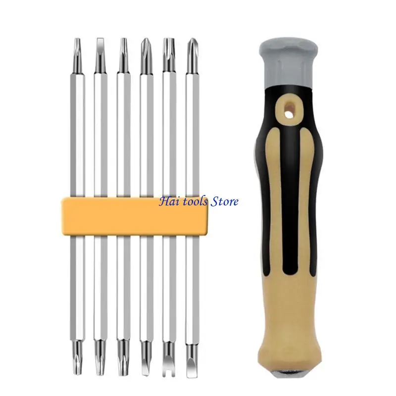 X37E 7 Pcs Household Multifunctional Strong Screwdriver Bit Set Repair Tool