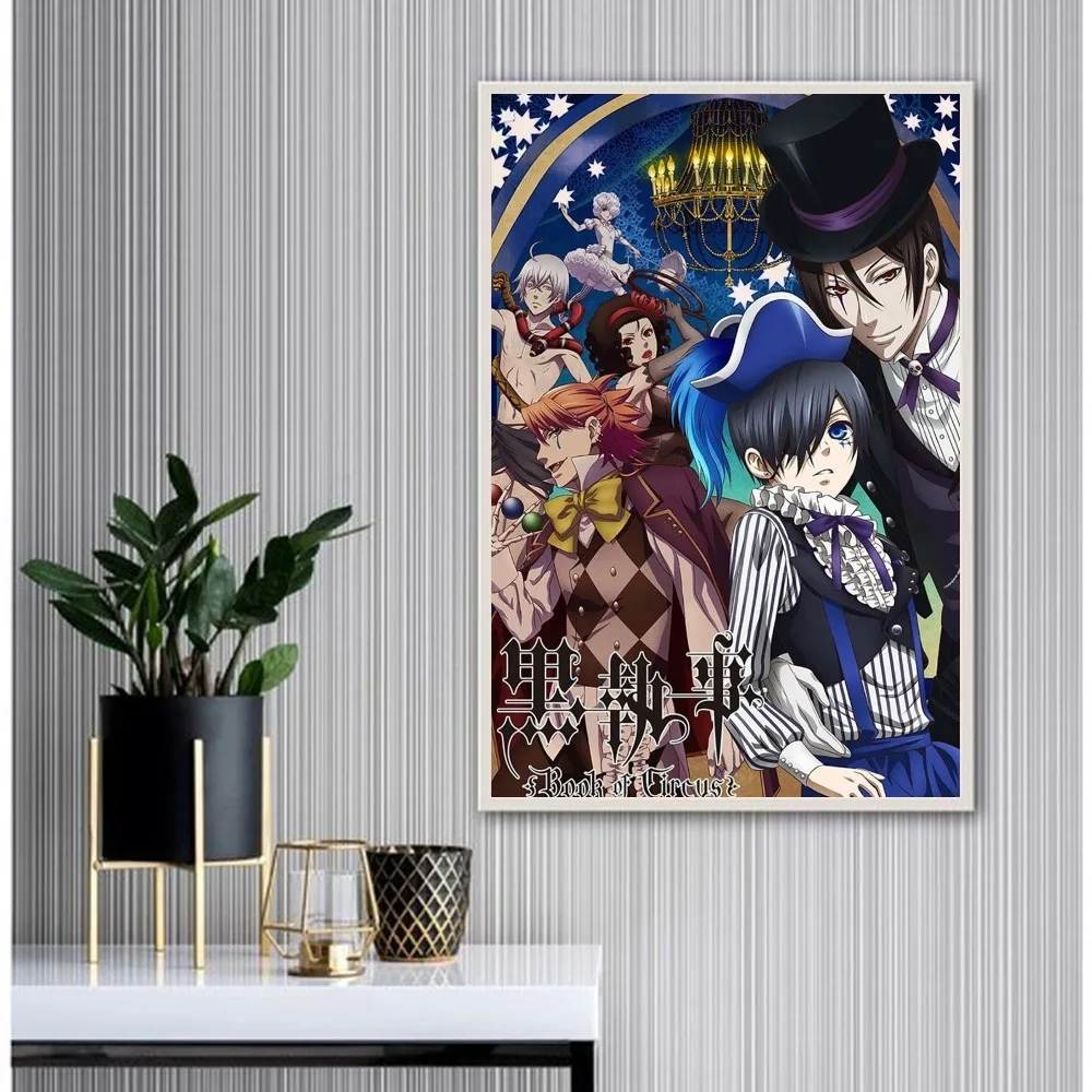 1 قطعة أنيمي الأسود بتلر المشارك ورقة طباعة غرفة المعيشة المنزلي غرفة نوم مدخل بار مطعم مقهى الفن اللوحة الديكور